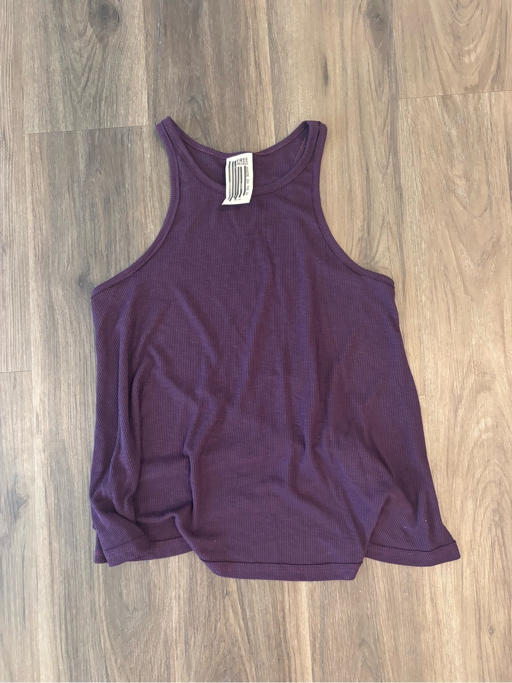 Free People Ribbed Tank Top - Plum